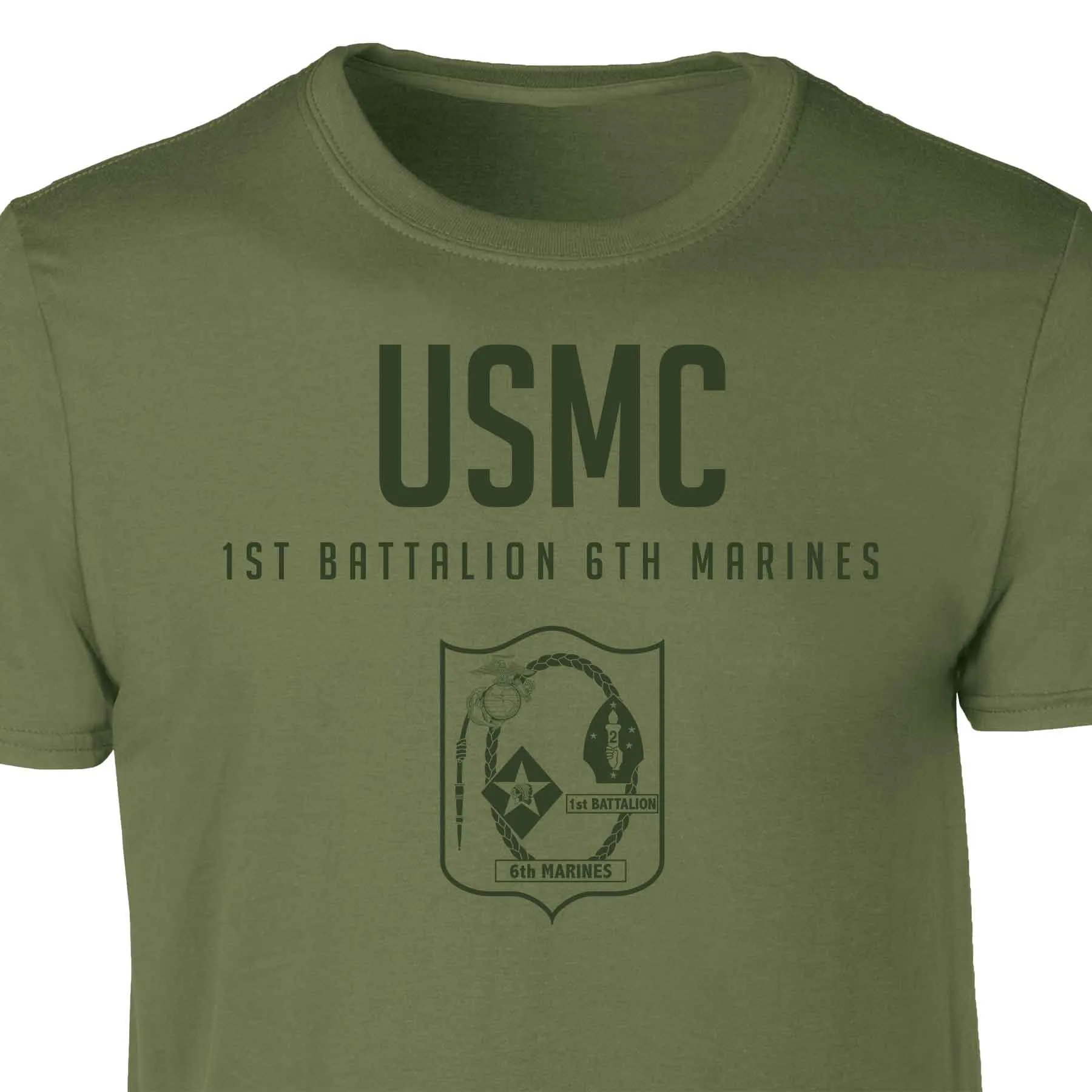 1st Battalion 6th Marines Tonal Patch Graphic T-shirt