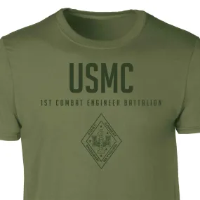 1st Combat Engineer Battalion Tonal Patch Graphic T-shirt