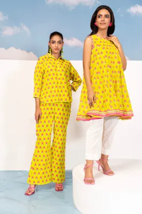 2 Pc Printed Silver Lawn Shirt With Cambric Trouser