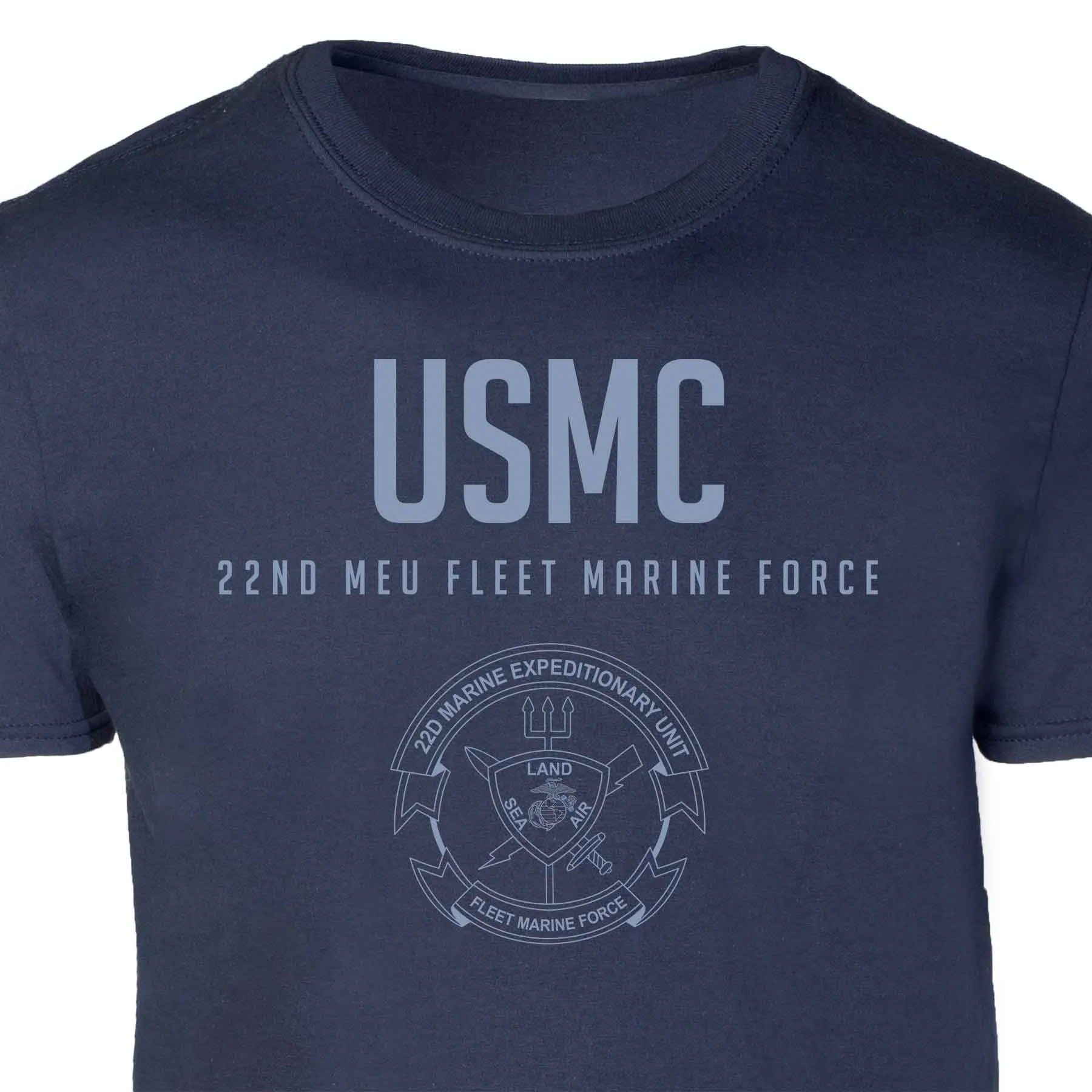 22nd MEU Fleet Marine Force Tonal Patch Graphic T-shirt
