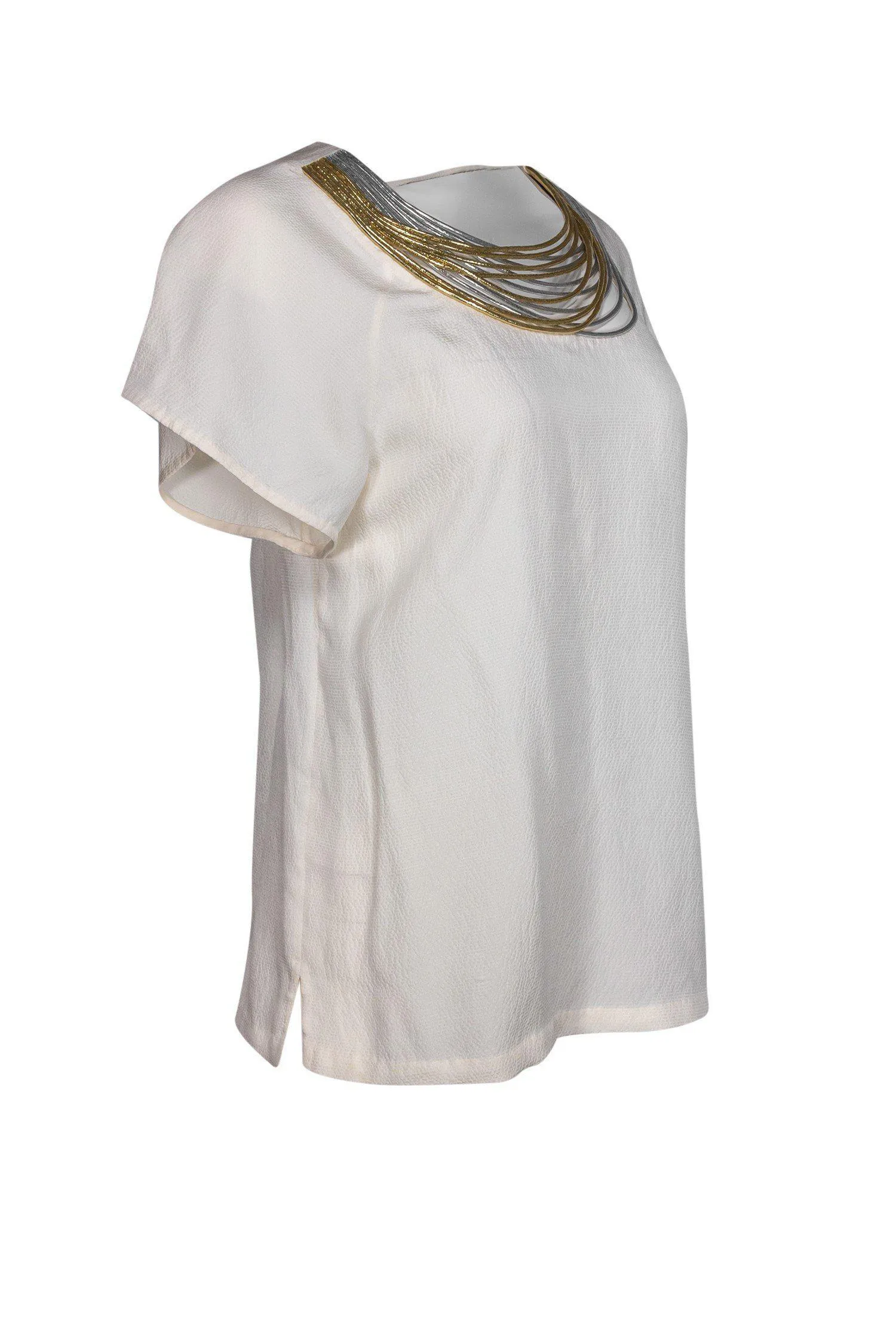 3.1 Phillip Lim - Ivory Silk Shift Blouse Sz 4