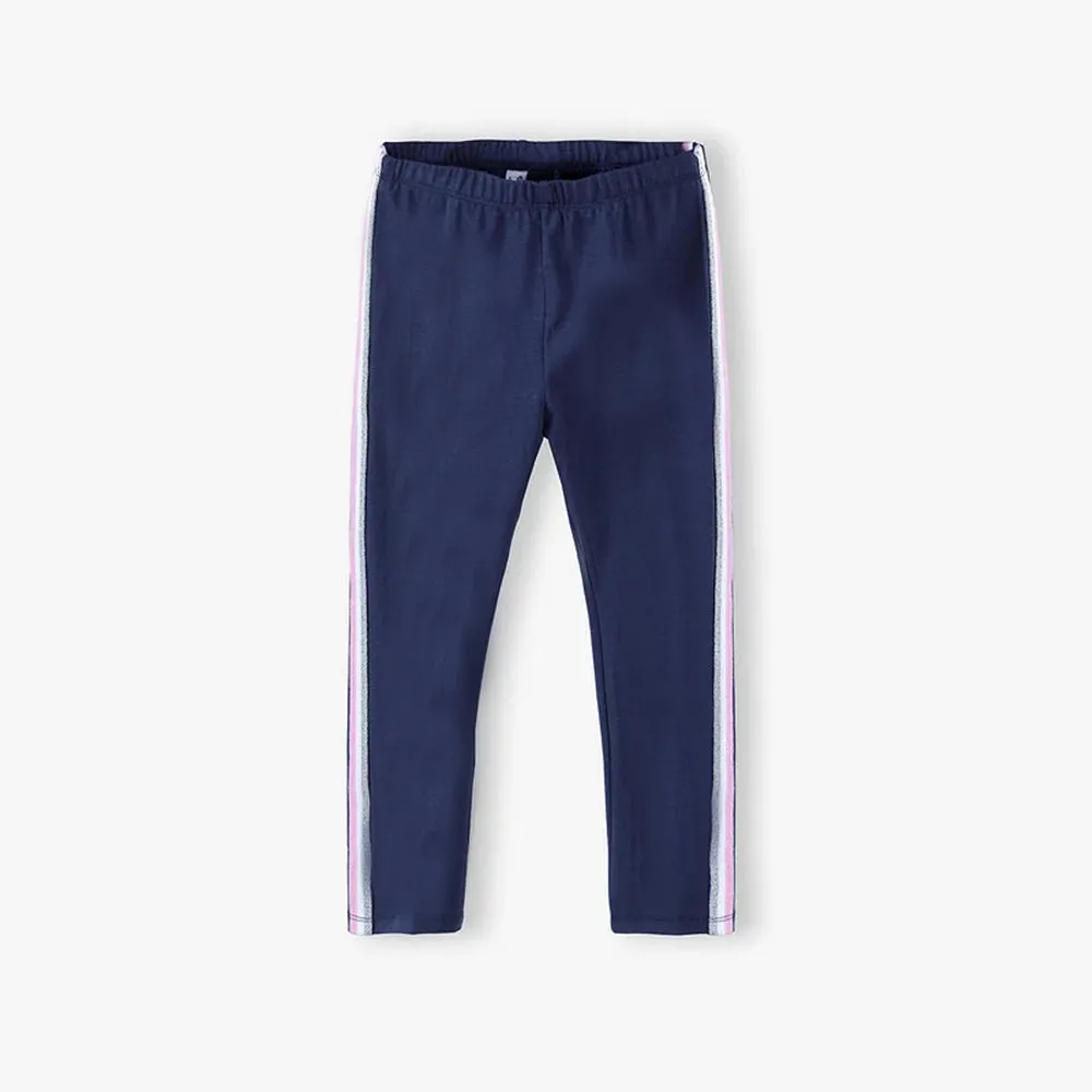 5.10.15 Pink & Silver Tape Navy Blue Legging 11369