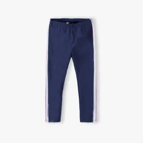 5.10.15 Pink & Silver Tape Navy Blue Legging 11369