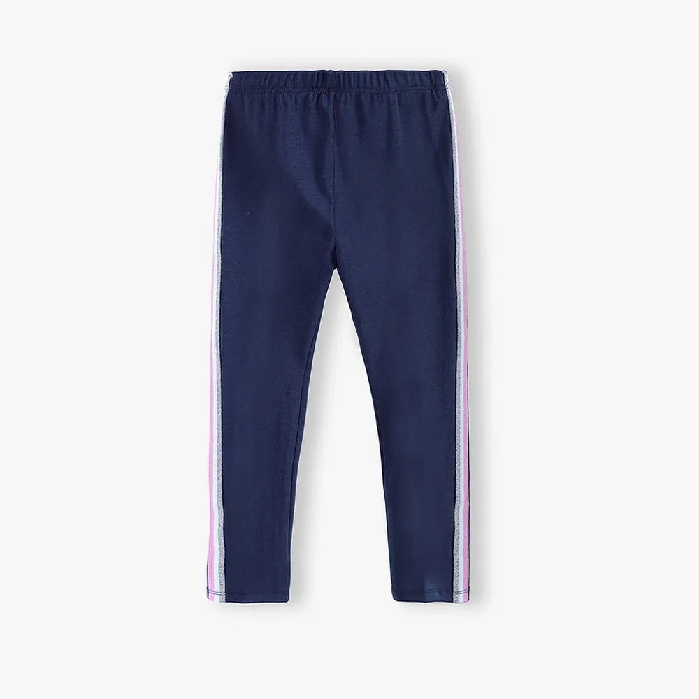 5.10.15 Pink & Silver Tape Navy Blue Legging 11369
