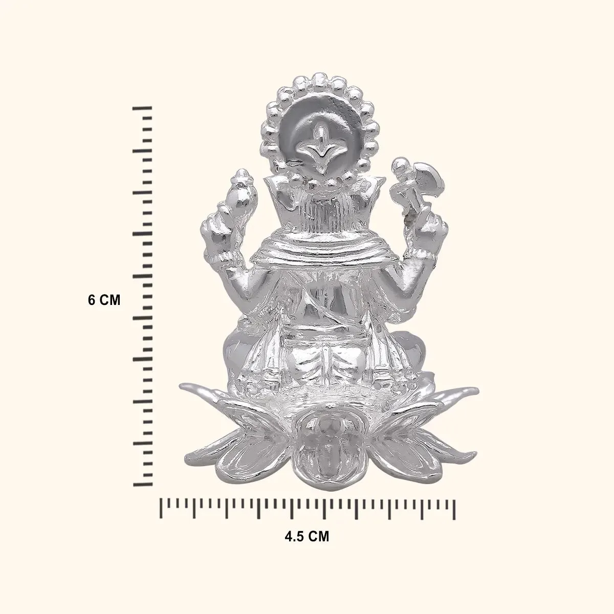 925 Silver Solid Kamal Ganesh idol