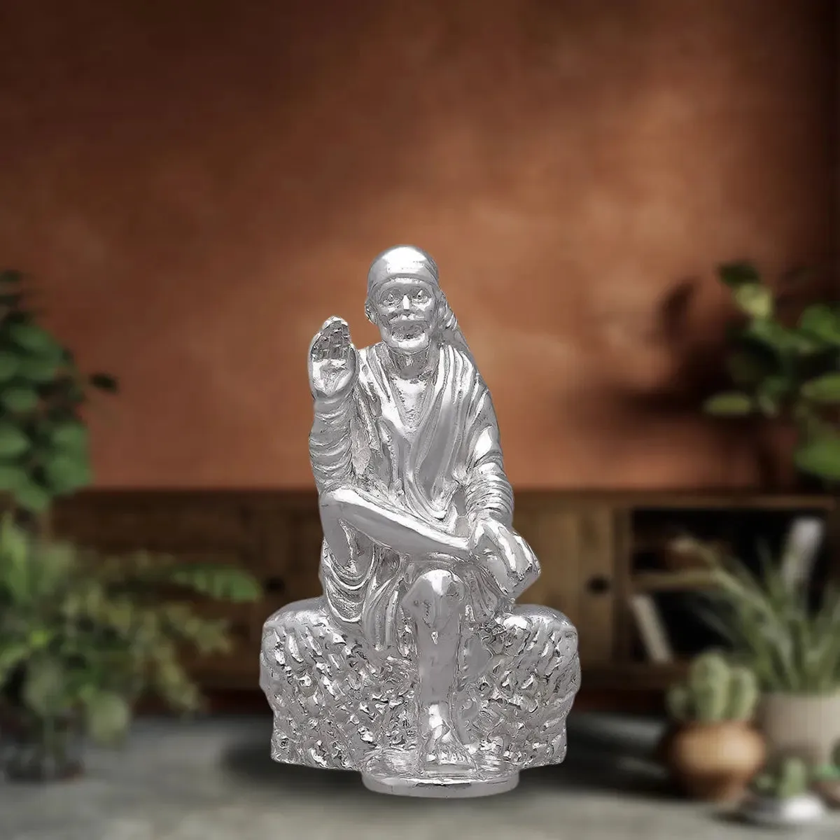 925 Silver Solid Shirdi Sai Baba Medium Size