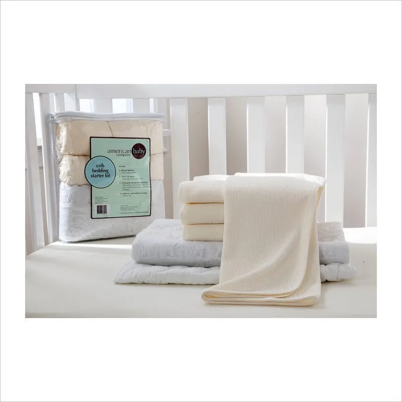 American Baby Company Mini Crib Starter Kit in Ecru
