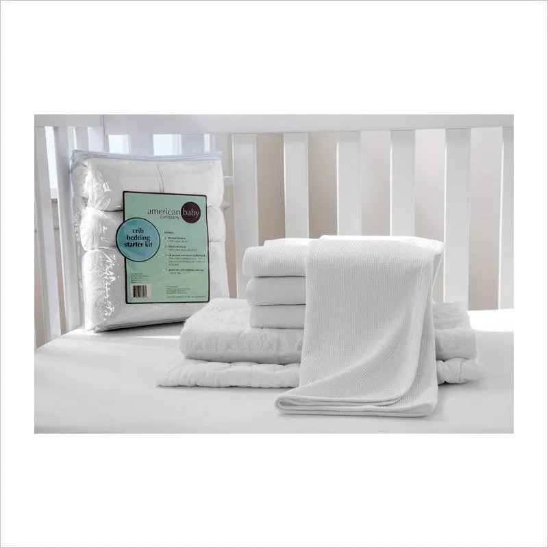 American Baby Company Mini Crib Starter Kit in White