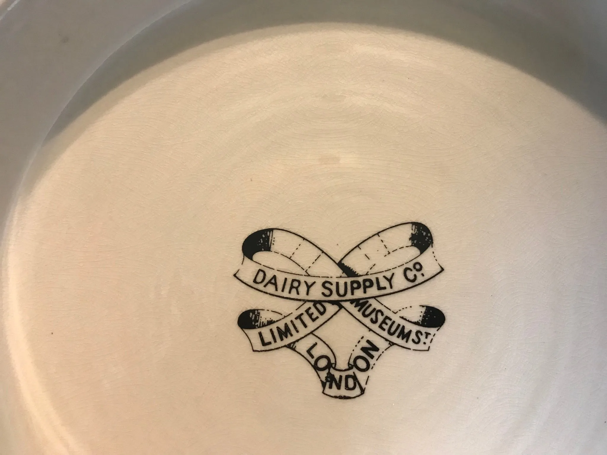 Antique FINEST ENGLISH CHEESE Grocers Dairy Slab Advertising English Transferware Cheese Bell & Plate British Coat of Arms