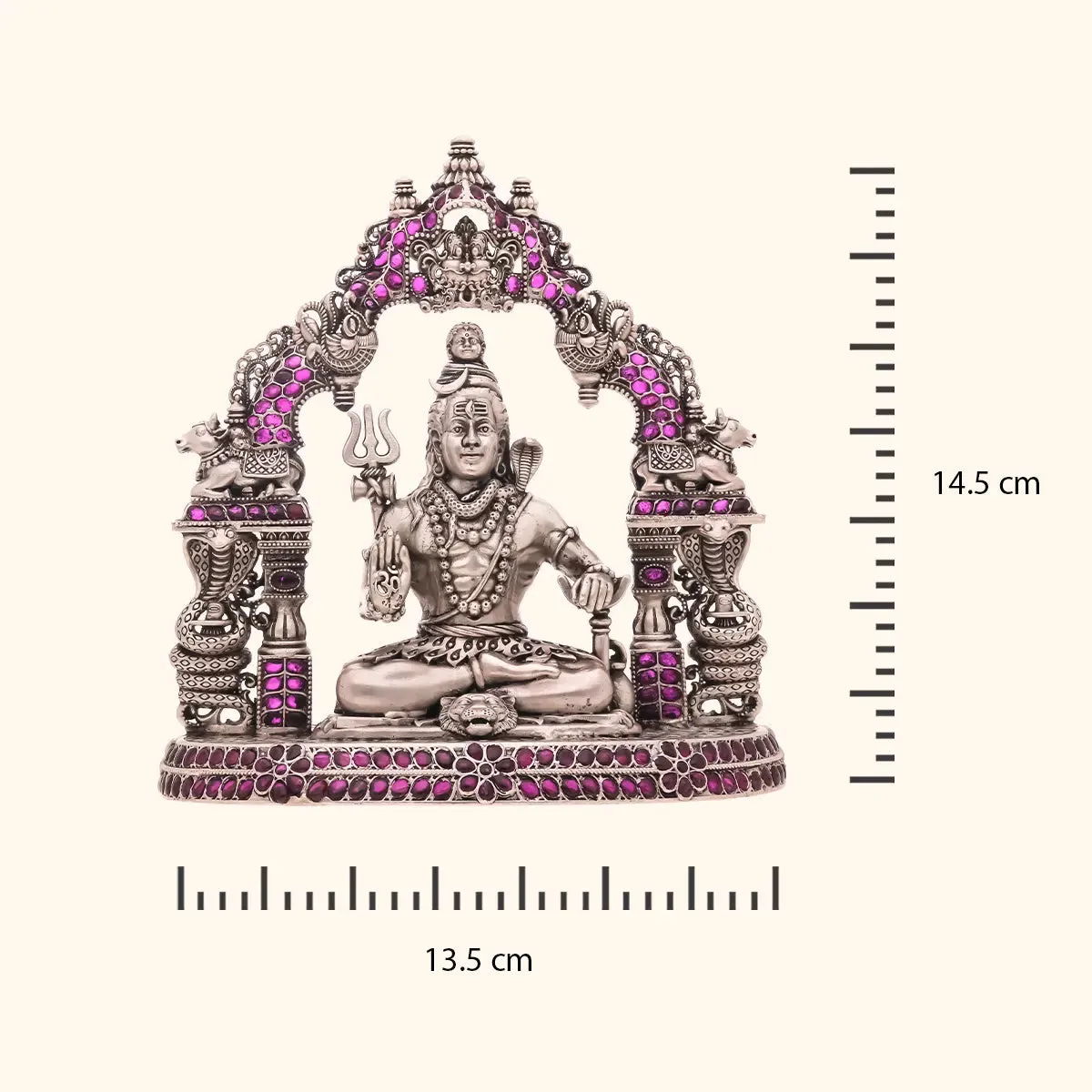 Antique Shiv Ji Murti 925 Silver