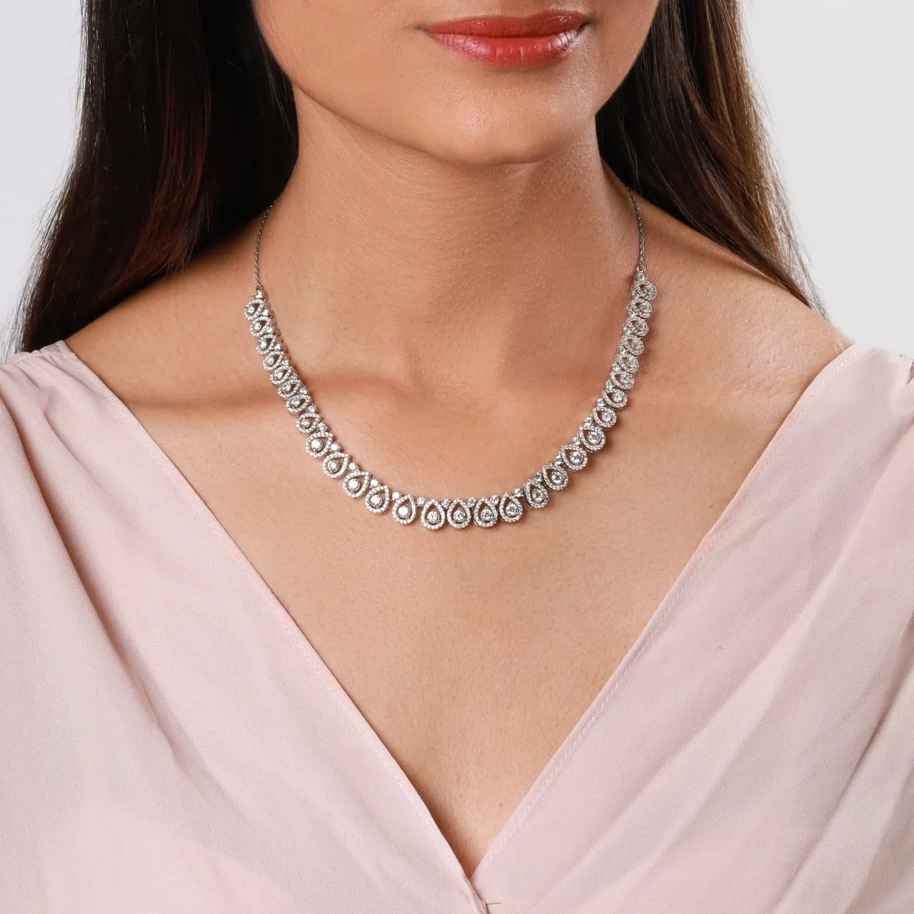 Anushka Sharma Silver Affair Necklace