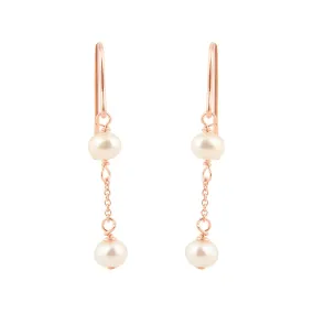 Belle Rose Gold Bridal Earrings