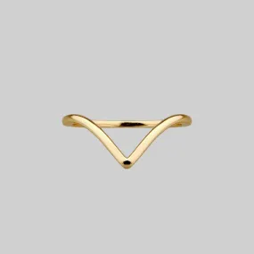 BIASED. Simple Chevron Gold Ring