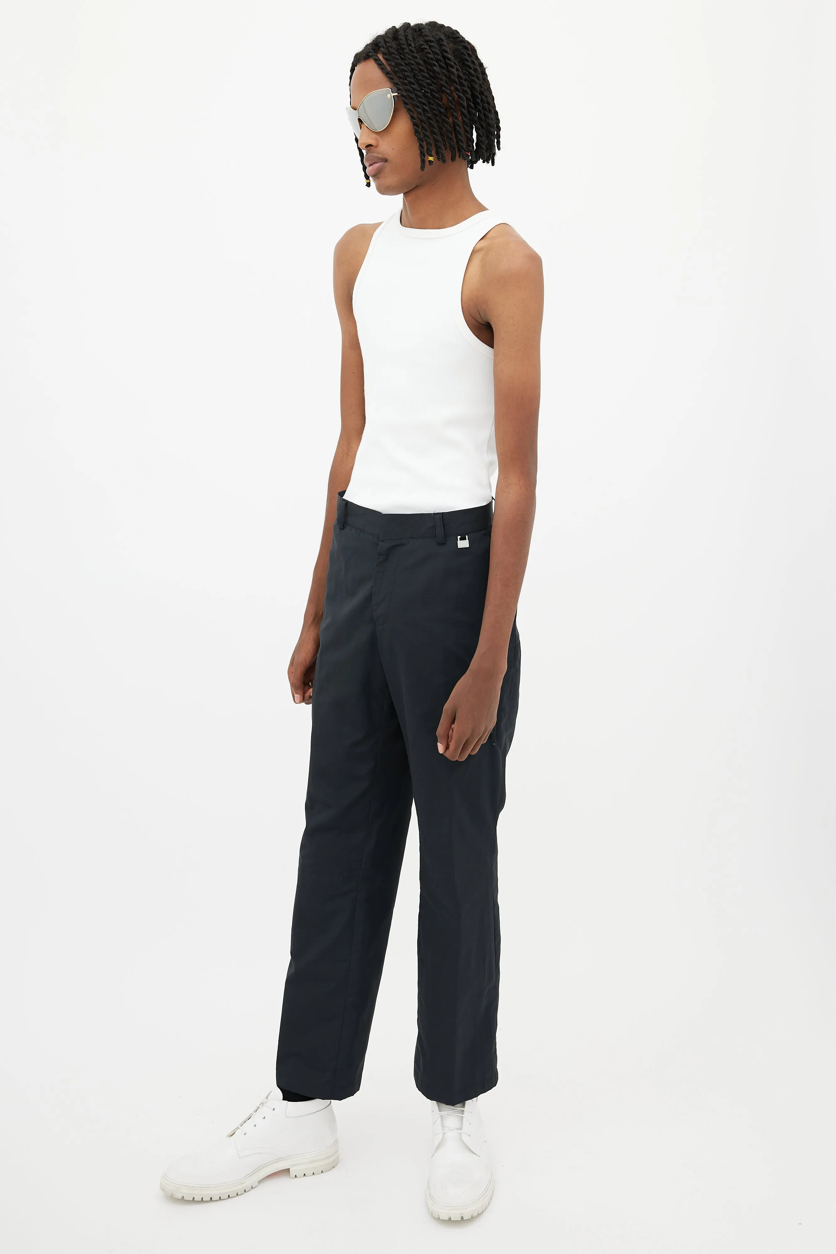 Black Technical Zip Trouser