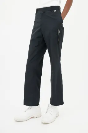 Black Technical Zip Trouser