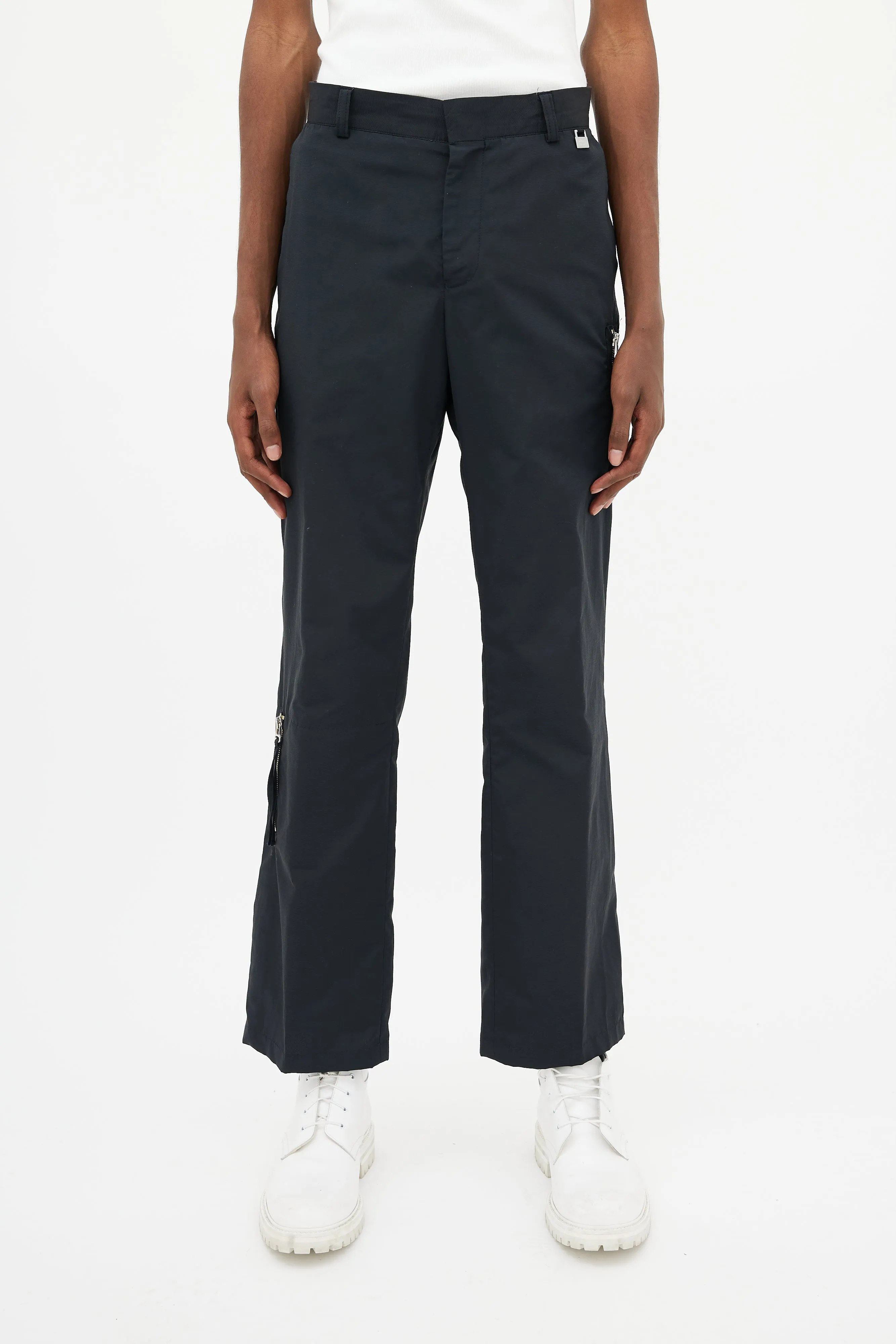 Black Technical Zip Trouser
