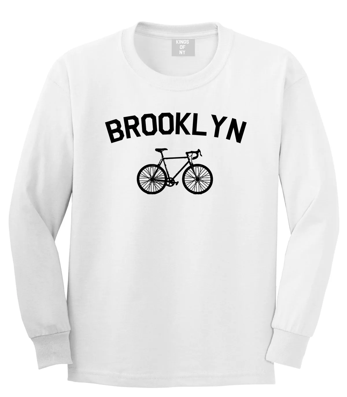 Brooklyn Vintage Bike Cycling Mens Long Sleeve T-Shirt
