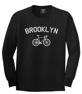 Brooklyn Vintage Bike Cycling Mens Long Sleeve T-Shirt