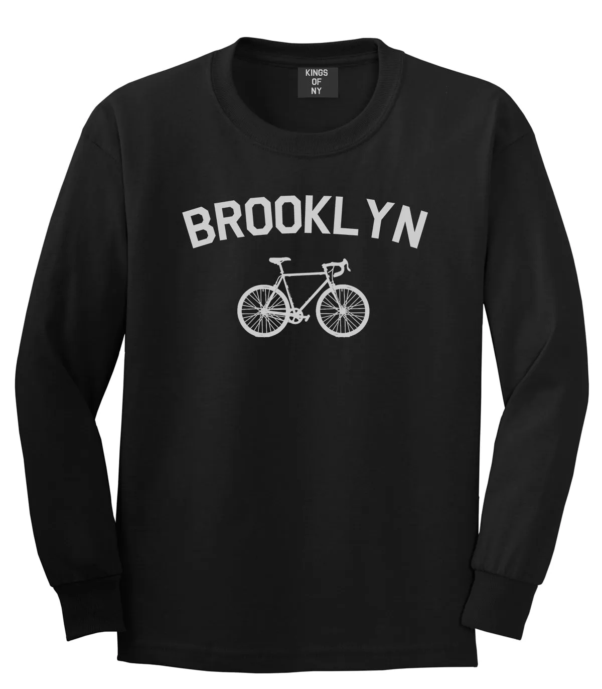 Brooklyn Vintage Bike Cycling Mens Long Sleeve T-Shirt