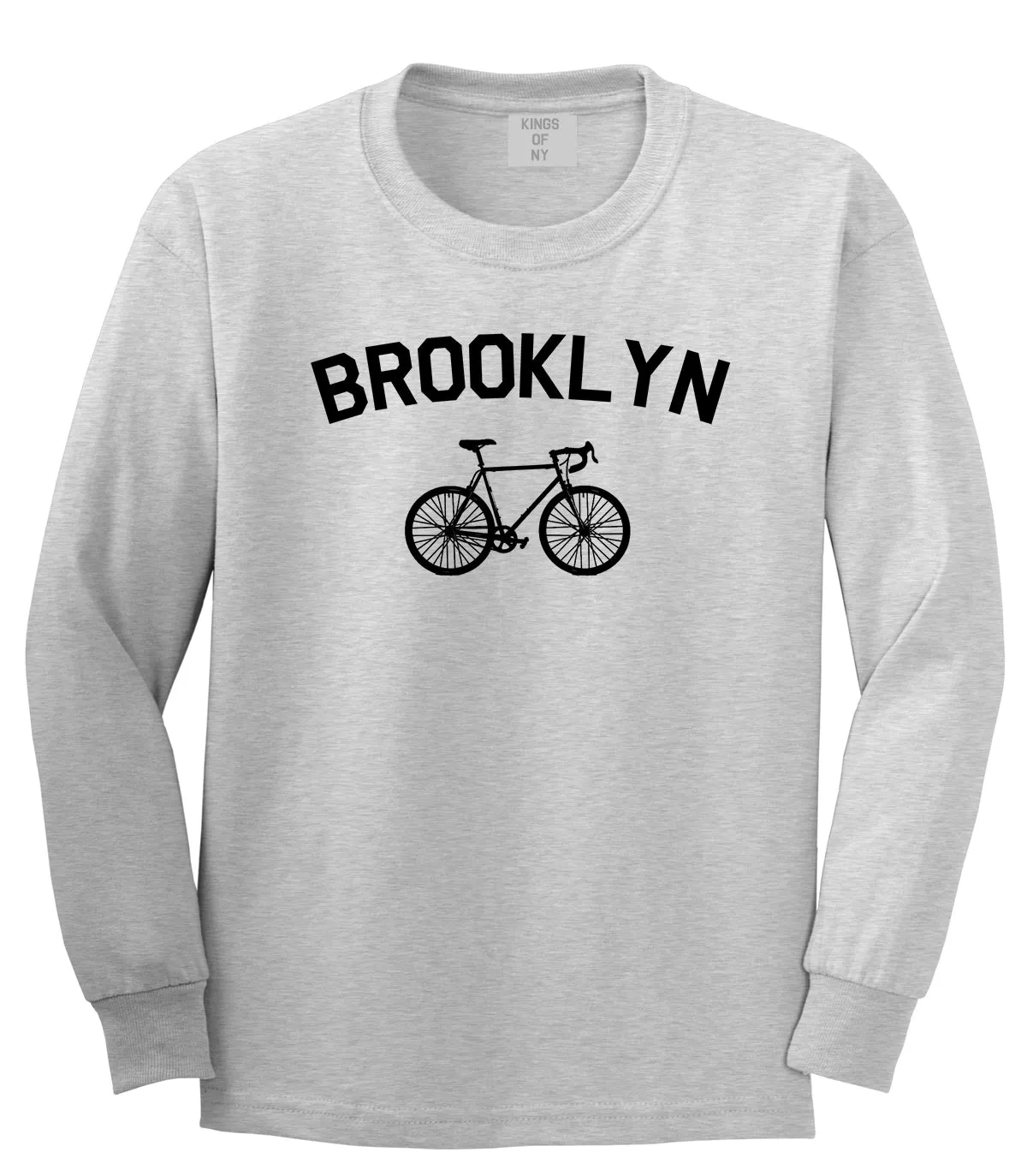 Brooklyn Vintage Bike Cycling Mens Long Sleeve T-Shirt