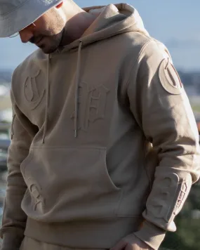 Carré CP Impression Classic Hoodie Stone