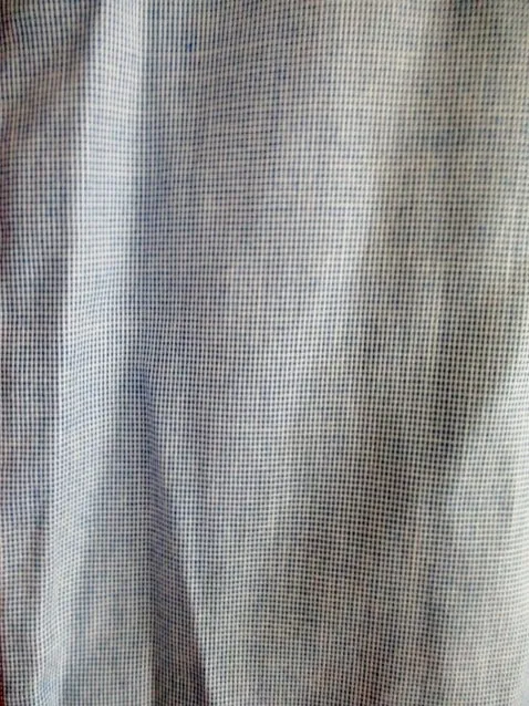 CELINE Band Collar Button-Up Top Shirt Blouse 36 / 4  BLUE Plaid RED Asian