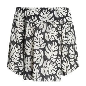 Chloe Palm Leaf Print Off The Shoulder Top