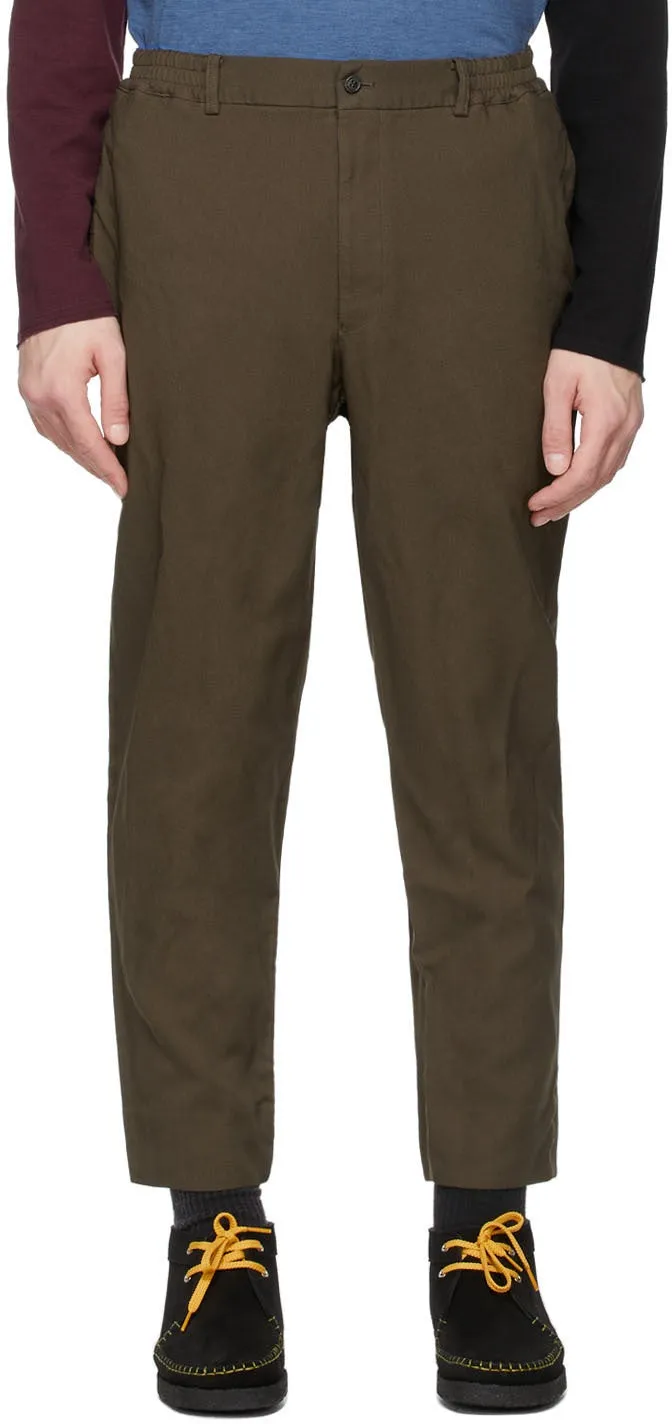 Comme des GarÃ§ons Homme Deux Khaki Garment-Dyed Trousers