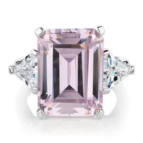 Dress ring with 18.92 carats* of diamond simulants in sterling silver