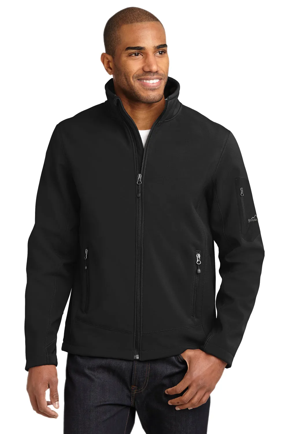 Eddie Bauer Mens Rugged Water Resistant Full Zip Jacket - Black