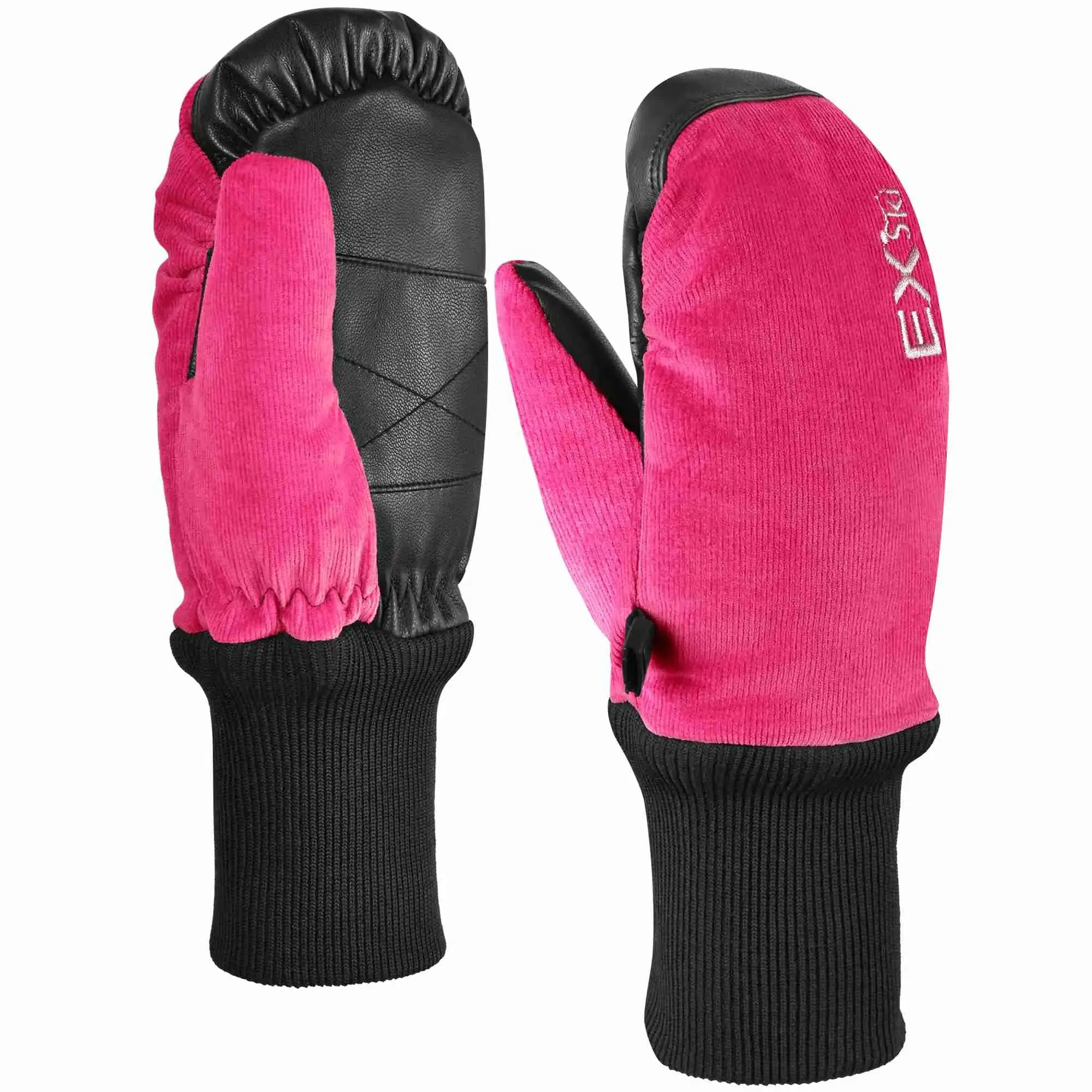 EXski Waterproof Kids Ski Mittens with Sherpa Fleece Lining