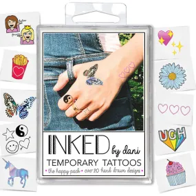 Inked Temporary Tattoos The Happy Pack