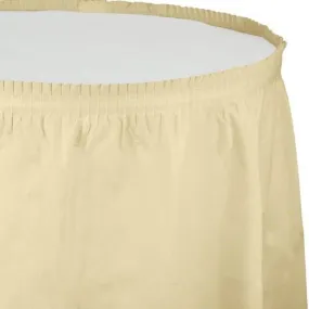 Ivory Plastic Table Skirt