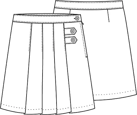 JUNIORS PLEATED TAB SCOOTER 5512