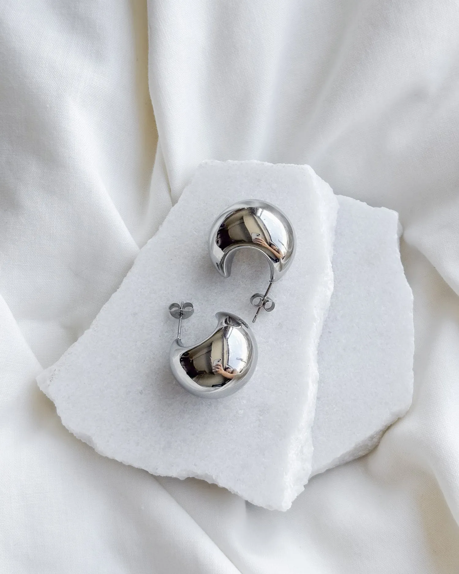 Large Dome Earrings