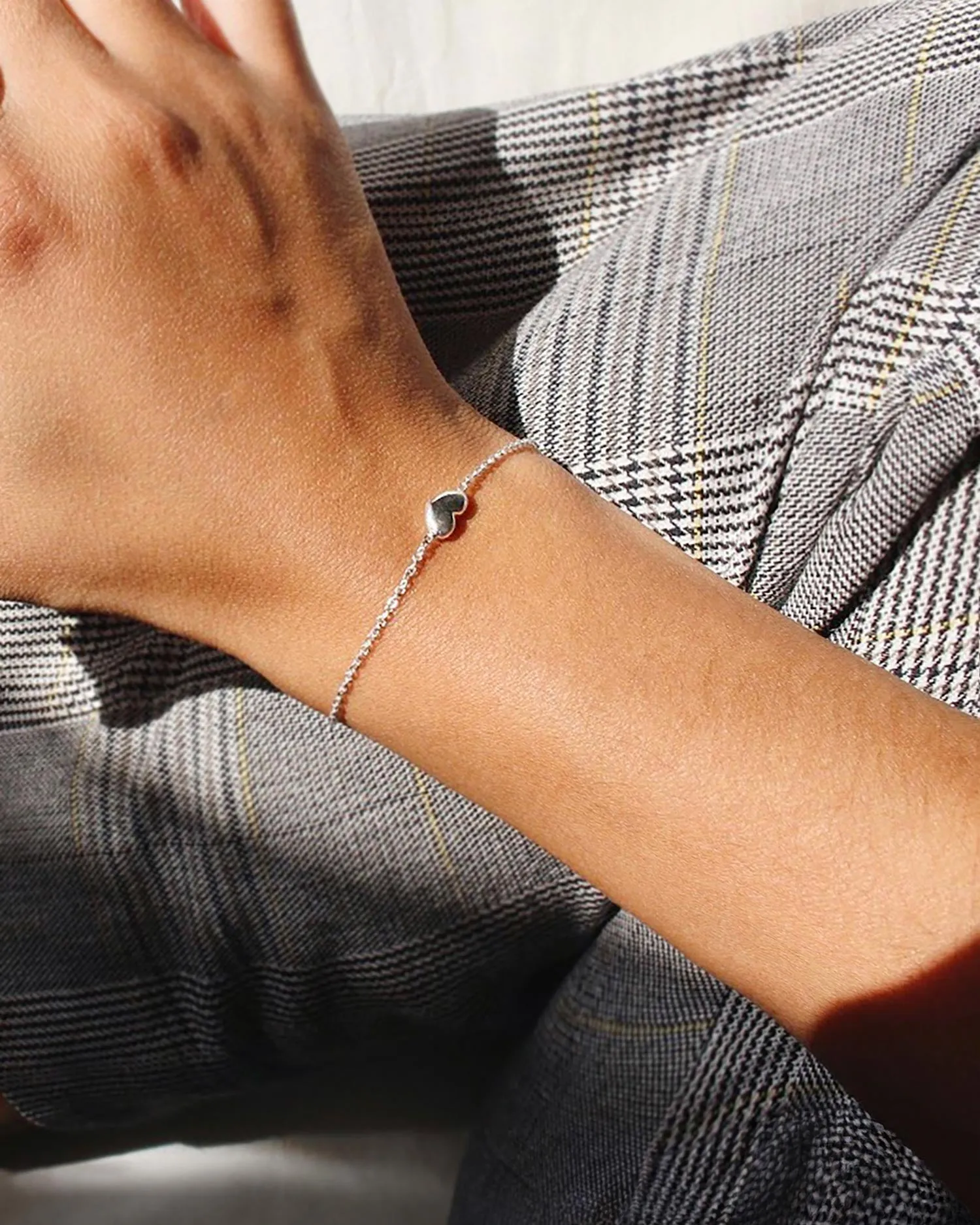 Loving Heart medium single bracelet silver