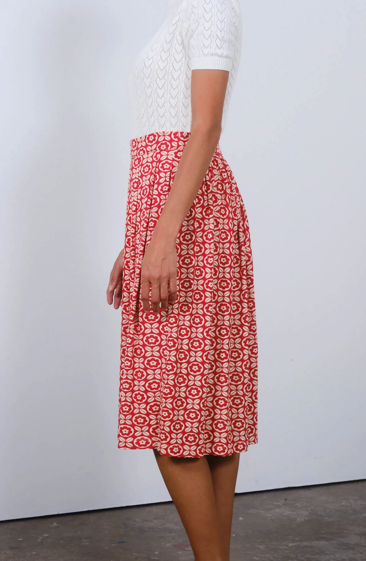 Maggie Skirt in 4 Leaf Print