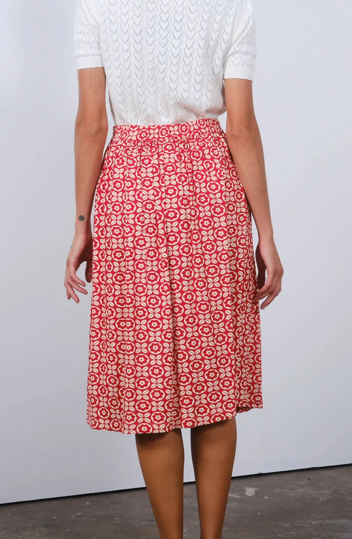 Maggie Skirt in 4 Leaf Print