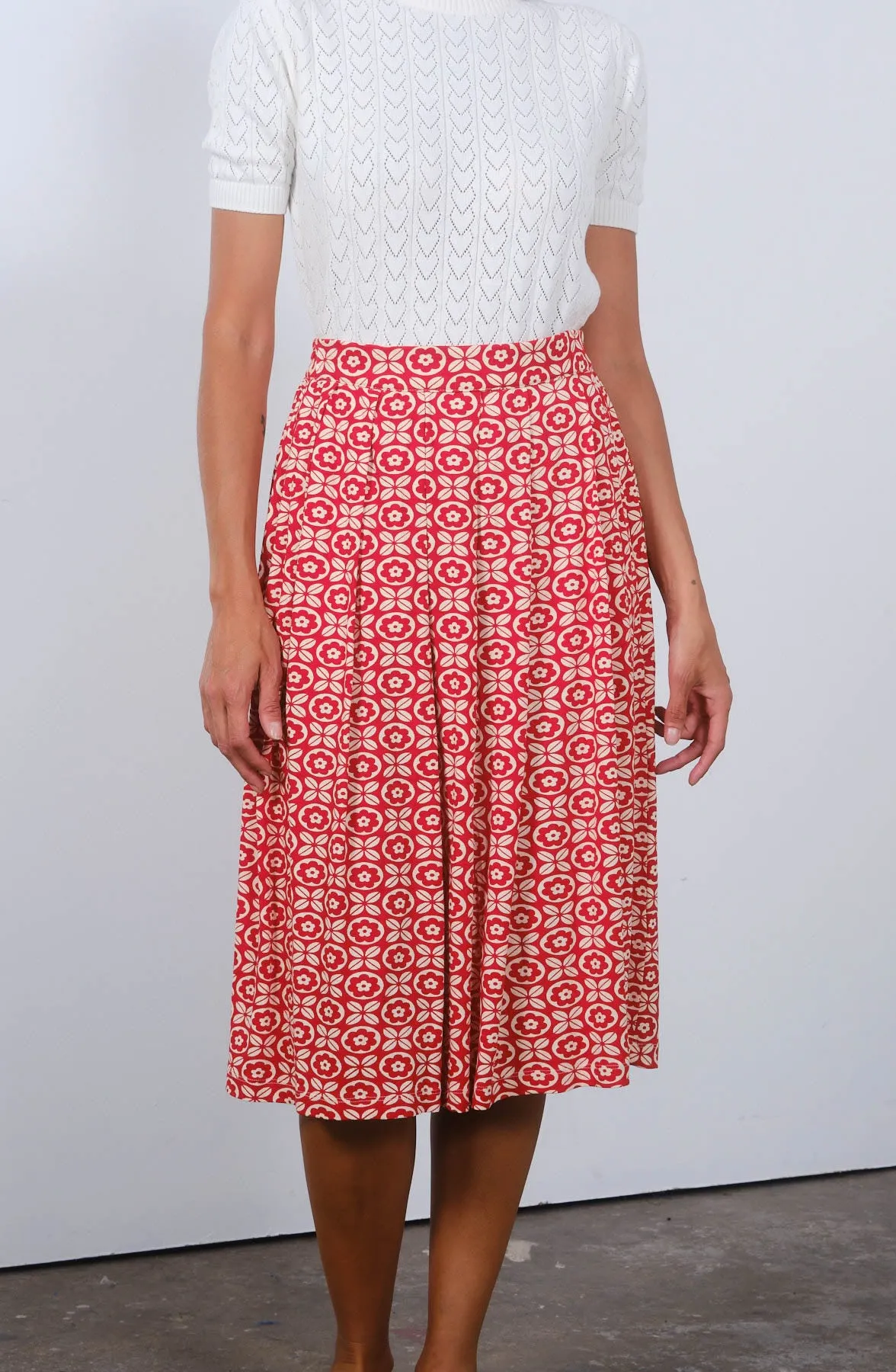 Maggie Skirt in 4 Leaf Print