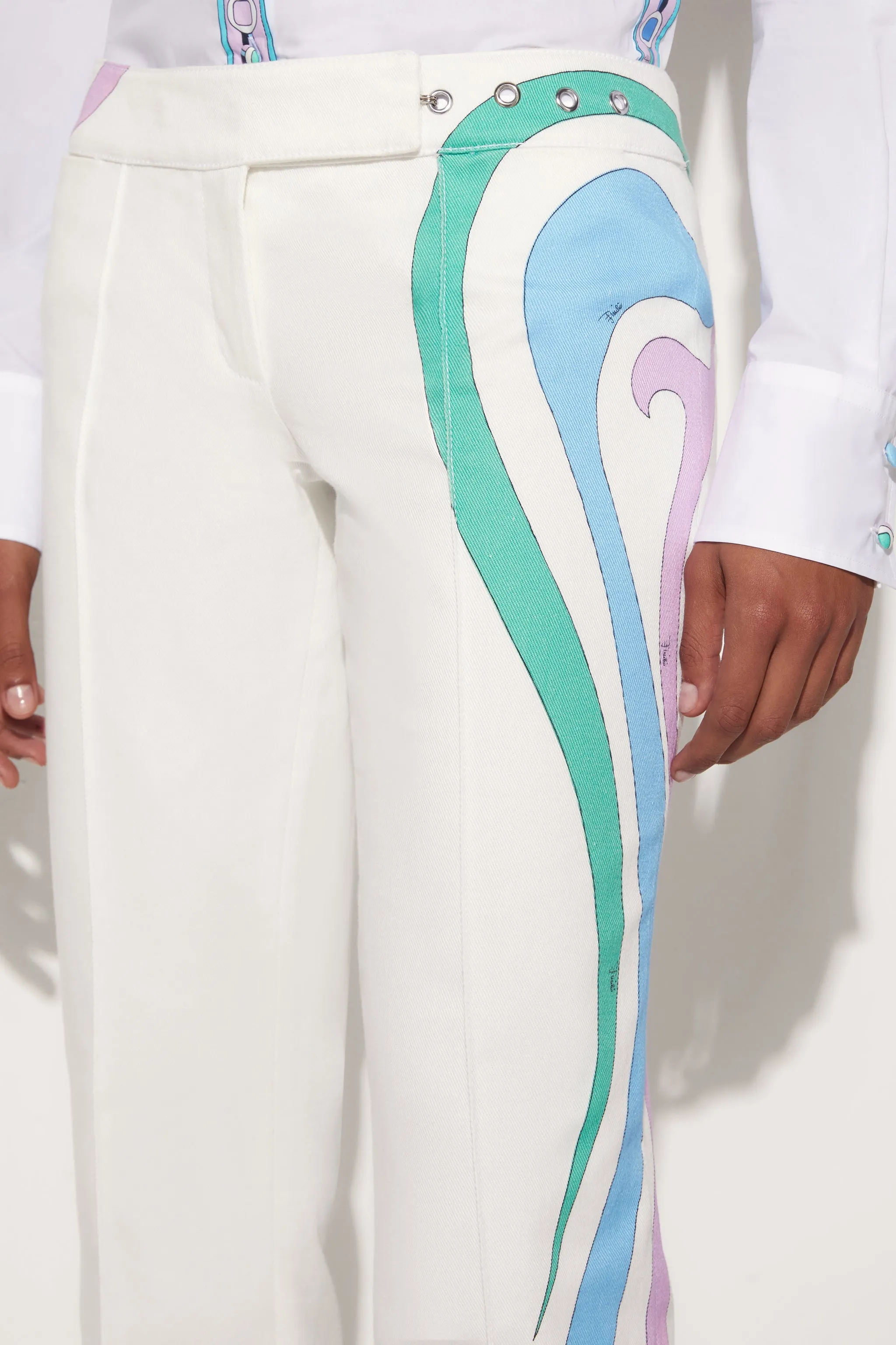 Marmo-Print Trousers