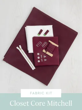 Mitchell Trousers Kit | Tumbled Non Stretch Cotton - Mulberry