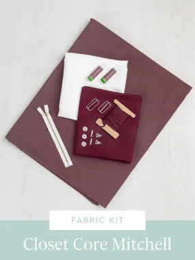 Mitchell Trousers Kit | Tumbled Non Stretch Cotton - Plum