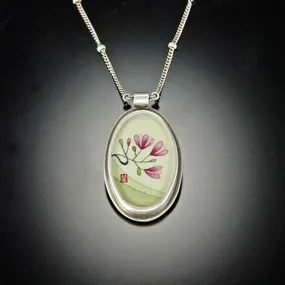 Oval Magnolia Necklace