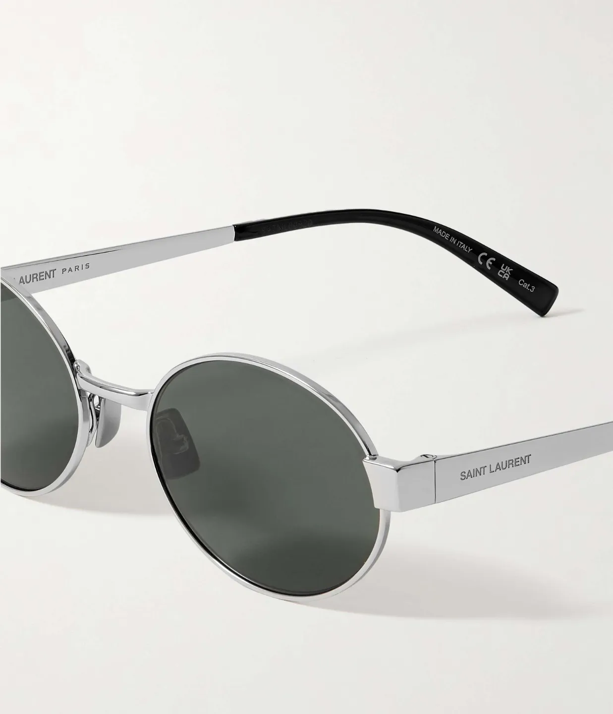 Round Metal Frame Sunglasses in Silver