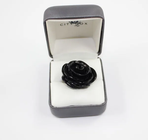 Silver Tone Flower Ring