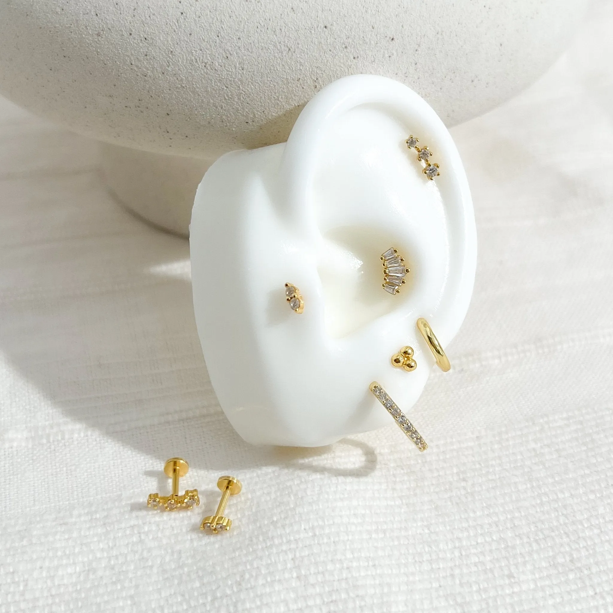 Simple Huggies in Gold