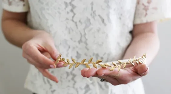 Simple Leaf Vine Bridal Circlet