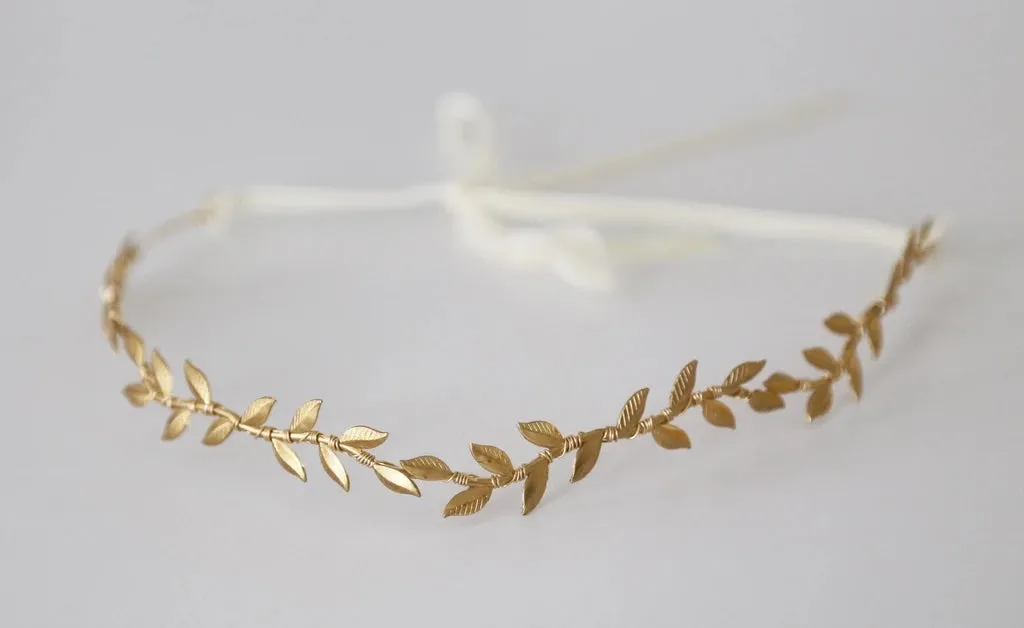 Simple Leaf Vine Bridal Circlet