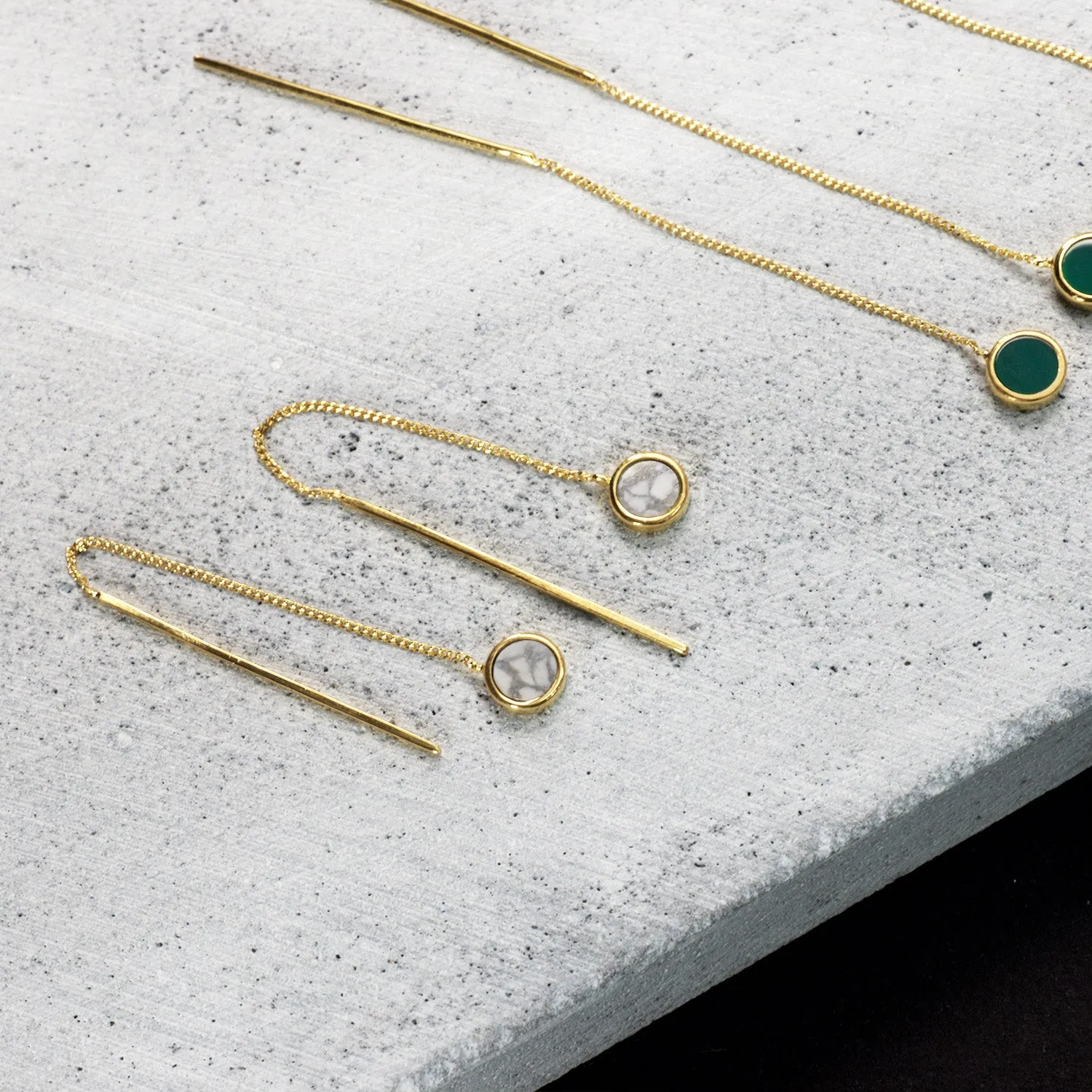 Simple mind thread Earrings - Silver