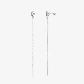 SINGLE TASSEL DROP EARRINGS Silver